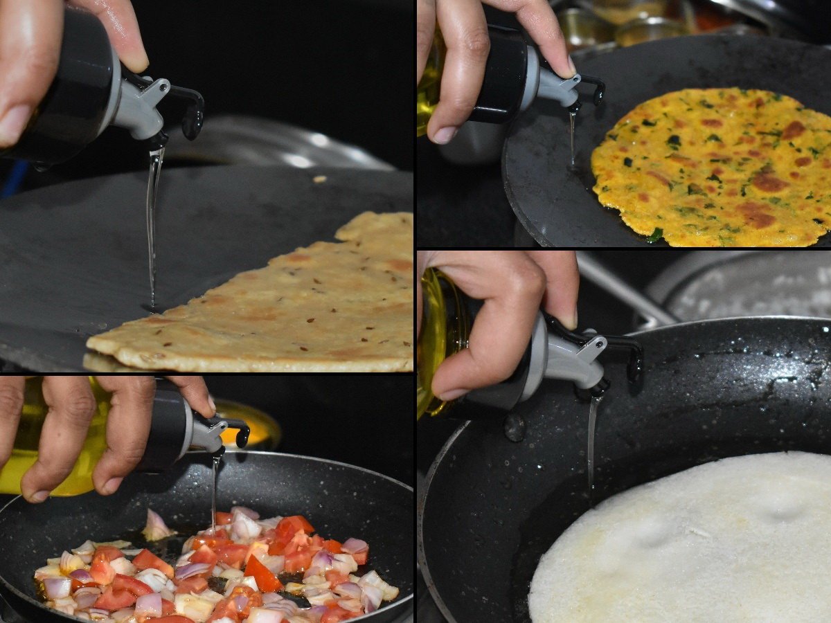 2346 Oil Dispenser Transparent Plastic Oil Bottle   1 Liter 2346 Oil Dispenser Transparent Plastic Oil Bottle   1 Liter